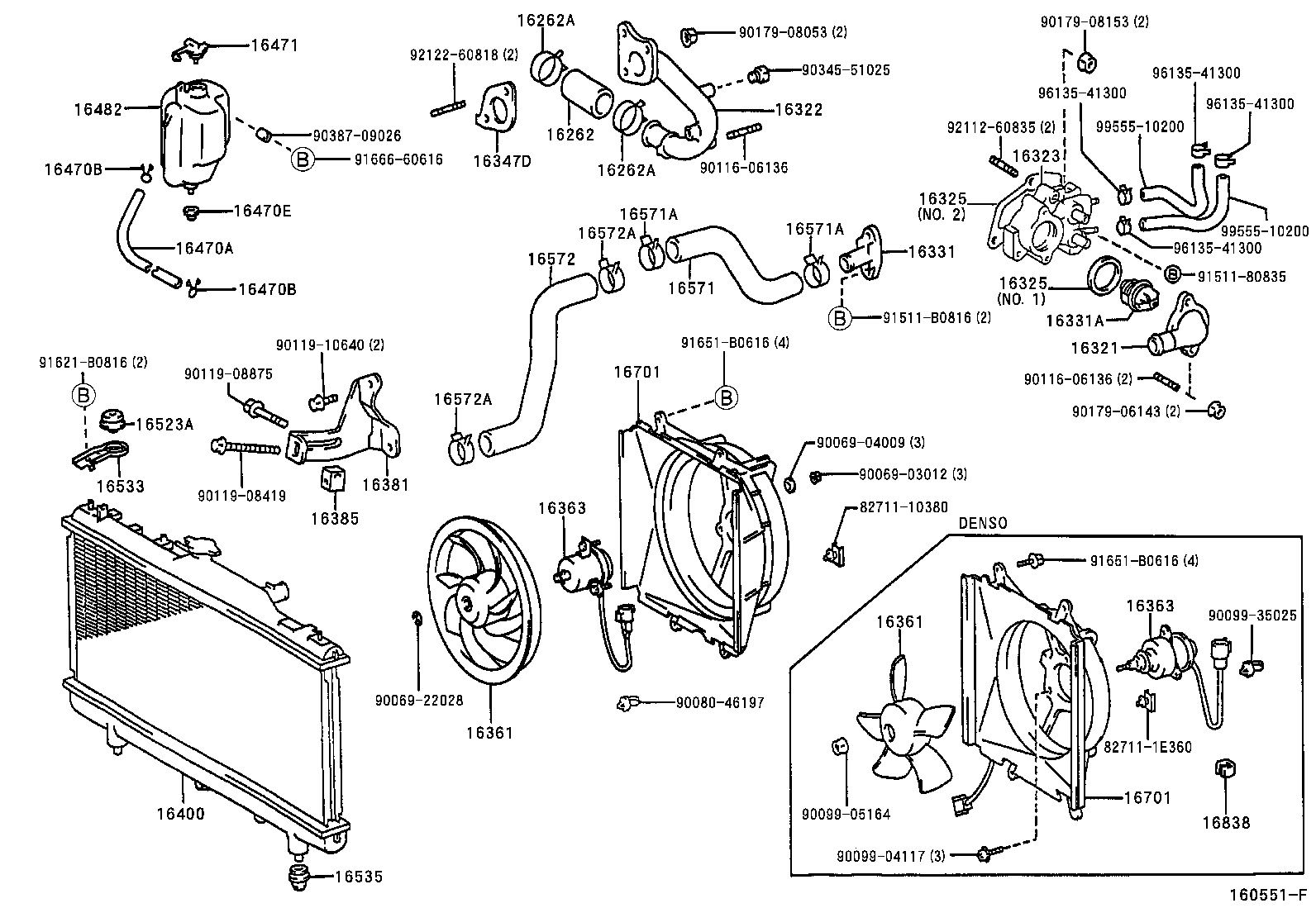 16264-27010 HOSE, WATER BY-PASS, NO.2 product image
