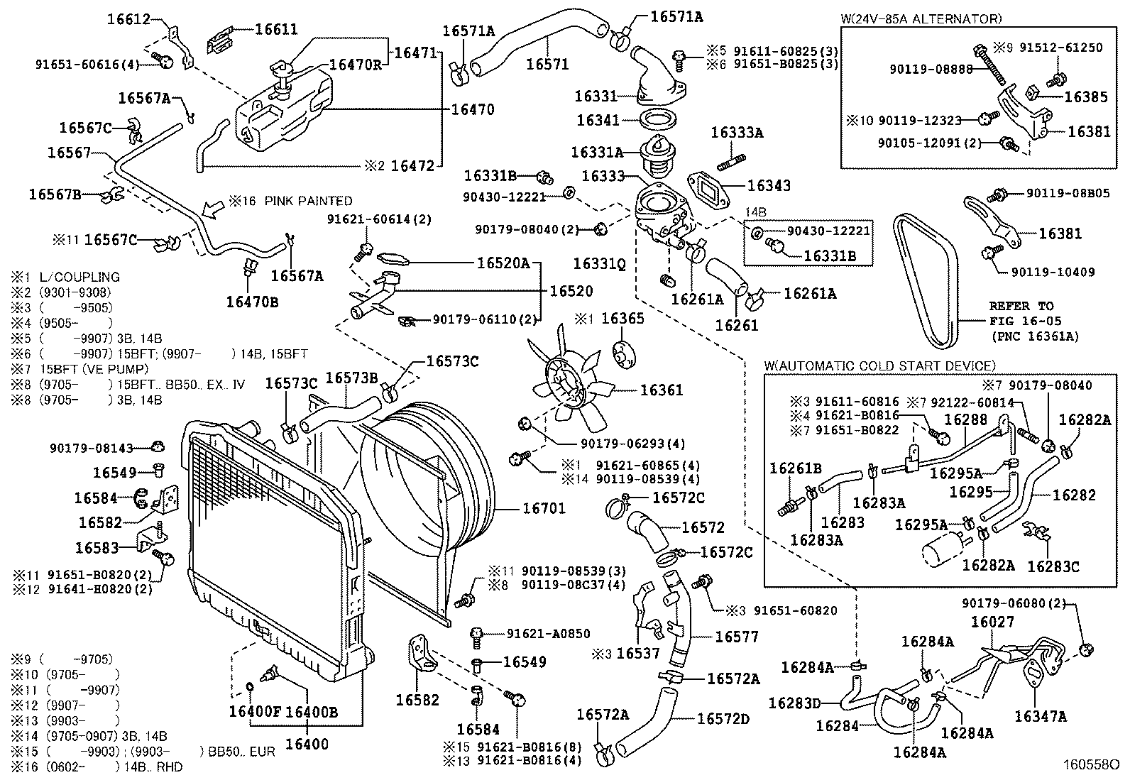 16381-58090 BAR, FAN BELT ADJUSTING product image