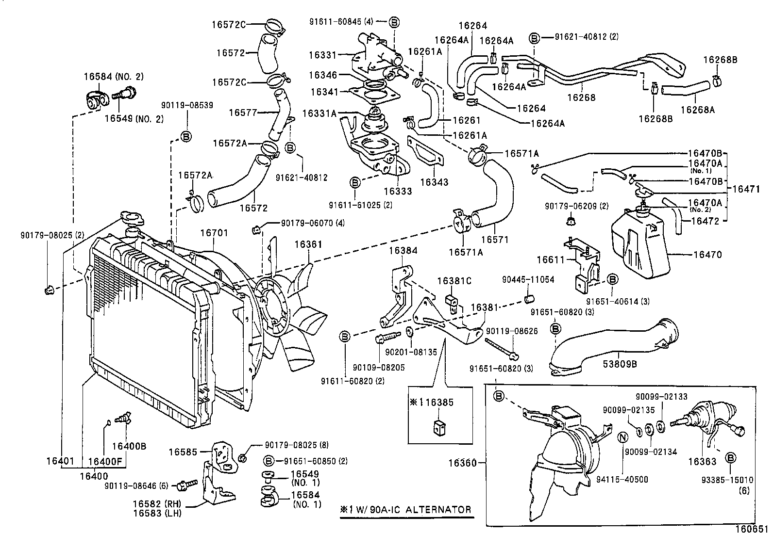 16381-66040 BAR, FAN BELT ADJUSTING product image