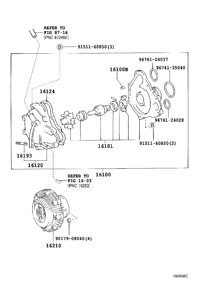 16100-69315 PUMP ASSY, ENGINE WATER product image