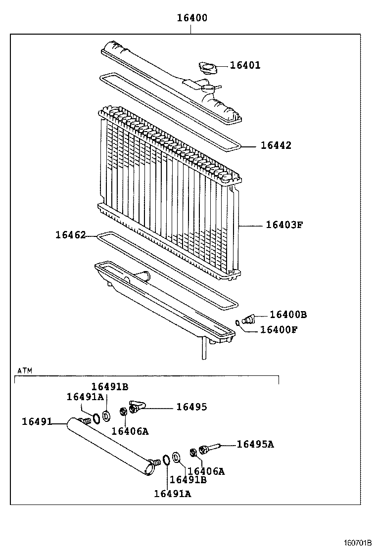 16264-70080 HOSE, WATER BY-PASS, NO.2 product image