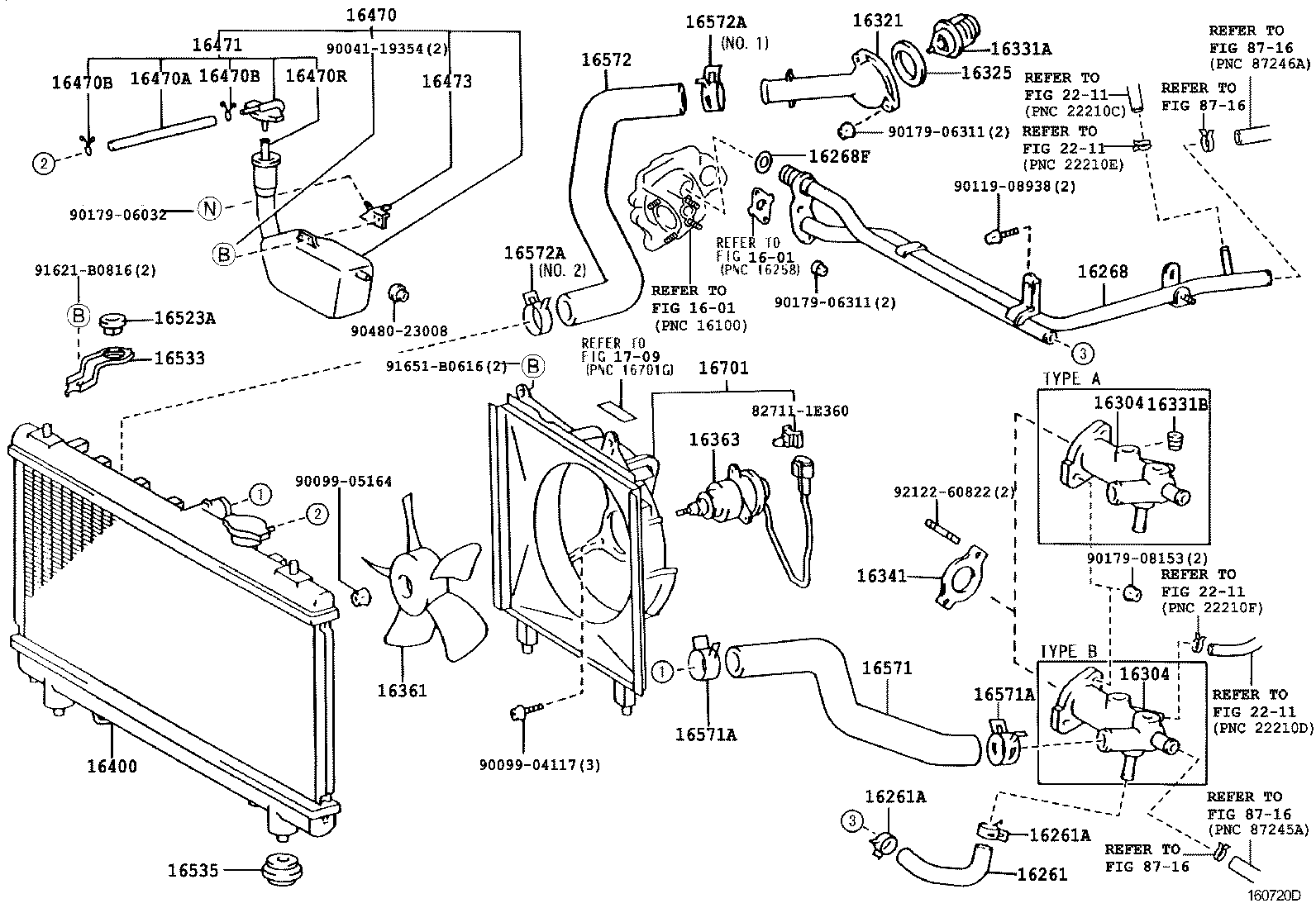 16572-74350 HOSE, RADIATOR, OUTLET product image