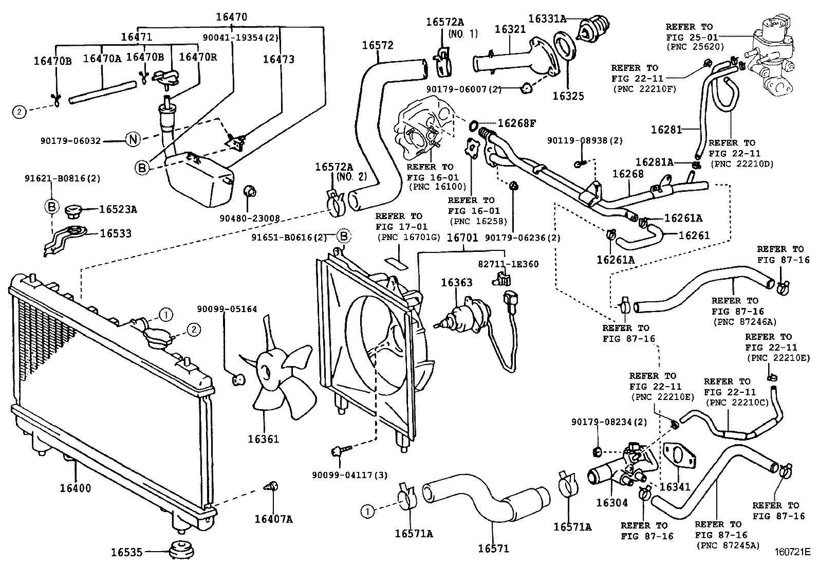 16572-74350 HOSE, RADIATOR, OUTLET product image