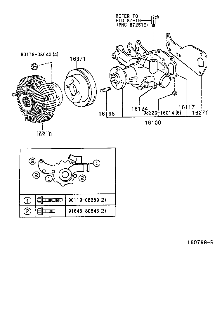 16100-59285 PUMP ASSY, ENGINE WATER product image