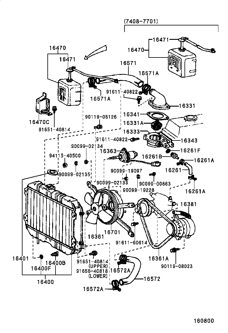 16363-24010 MOTOR, COOLING FAN product image