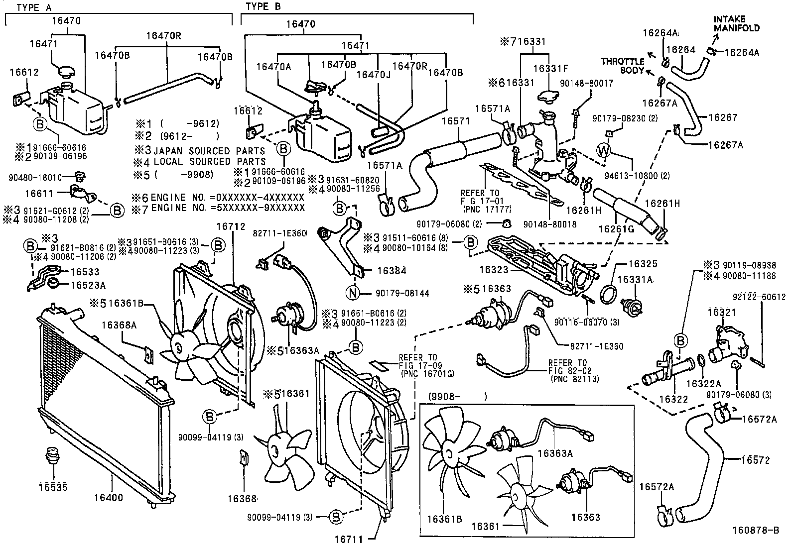 Toyota 16261-03050 HOSE, WATER BY-PASS