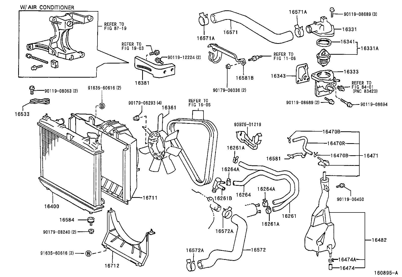 16264-75040 HOSE, WATER BY-PASS, NO.2 product image