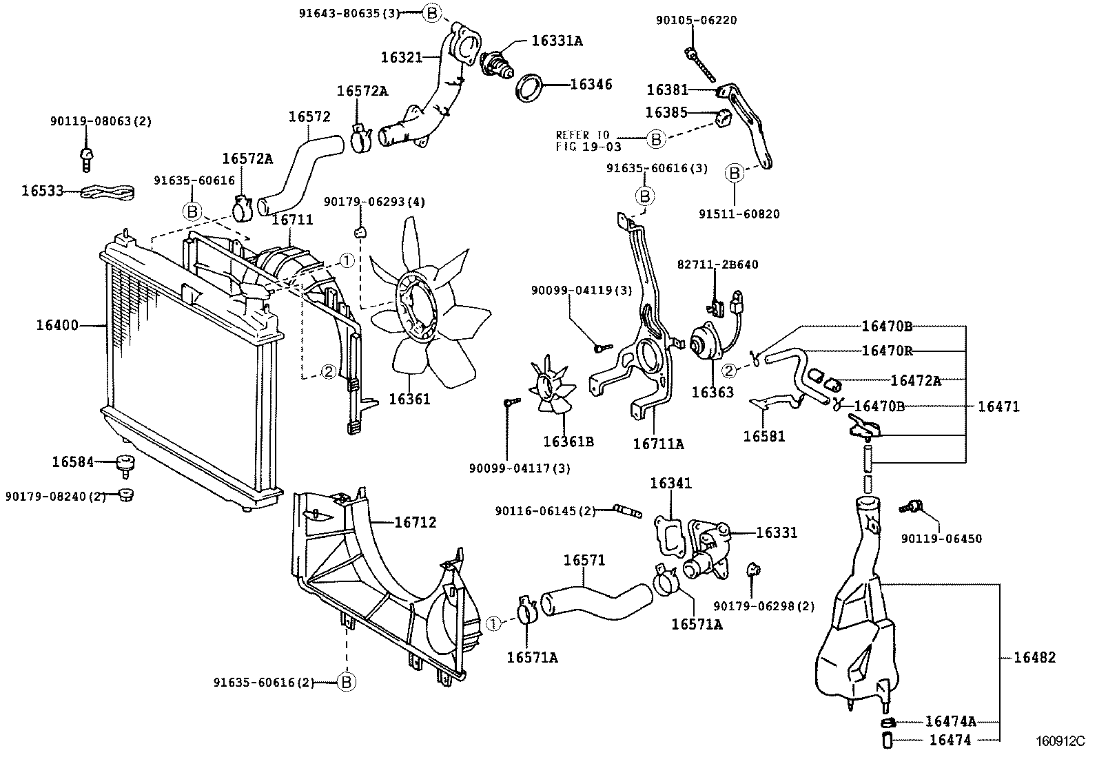 16572-54550 HOSE, RADIATOR, OUTLET product image