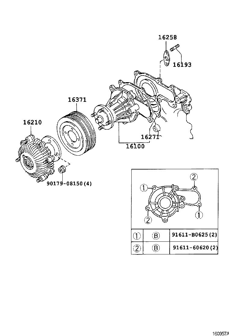 16607-46010 BRACKET SUB-ASSY, IDLER PULLEY, NO.1 product image