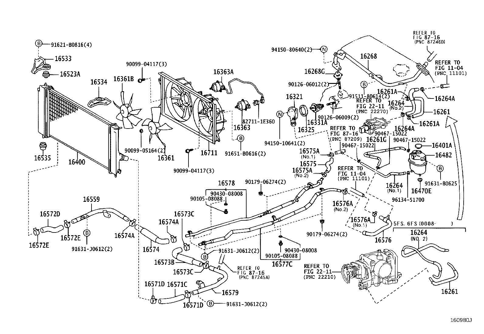 16268-22060 PIPE, WATER BY-PASS, NO.1 product image