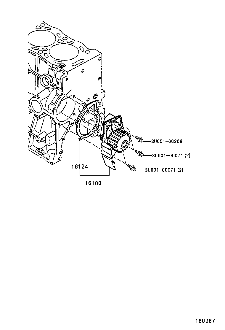 16100-09050 PUMP ASSY, ENGINE WATER product image