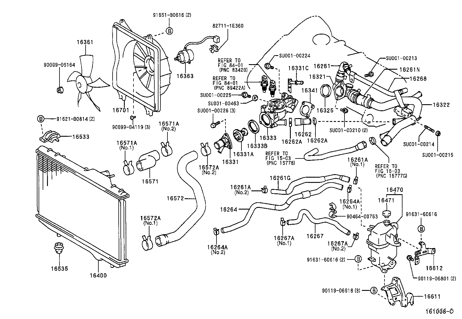 16261-27020 HOSE, WATER BY-PASS product image