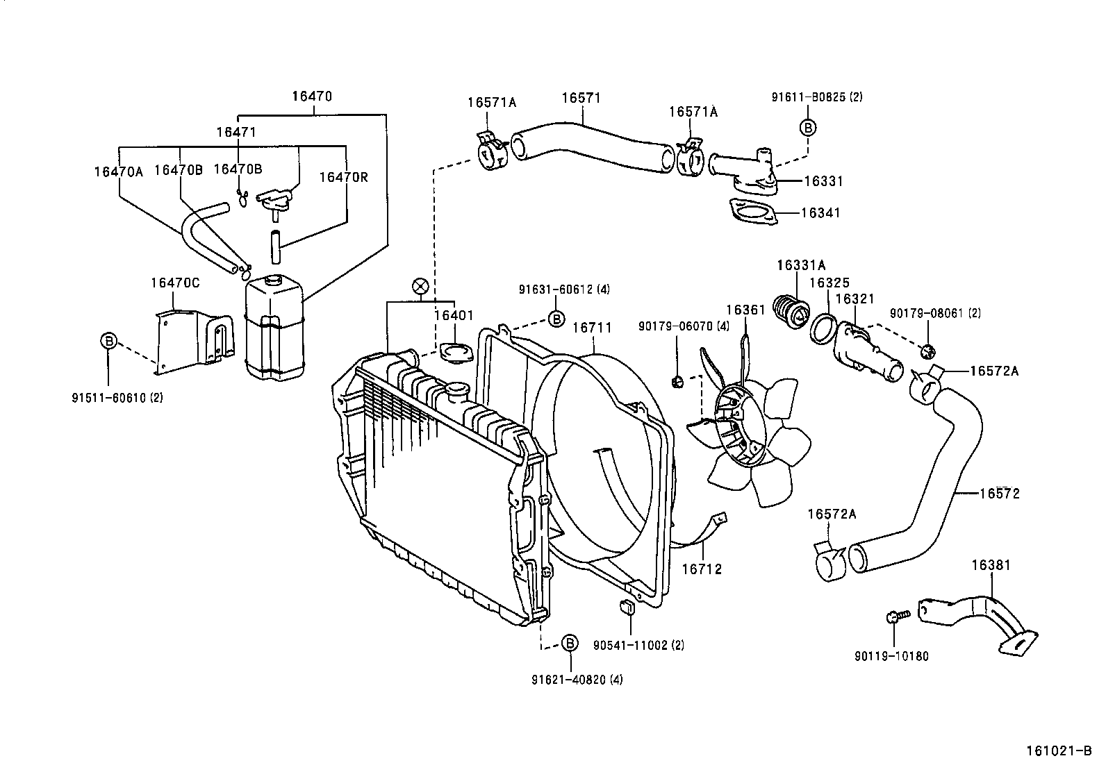 16381-06020 BAR, FAN BELT ADJUSTING product image