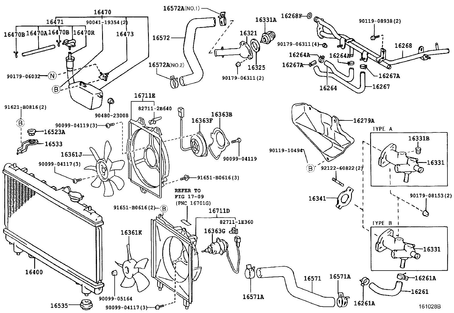 16261-64130 HOSE, WATER BY-PASS product image