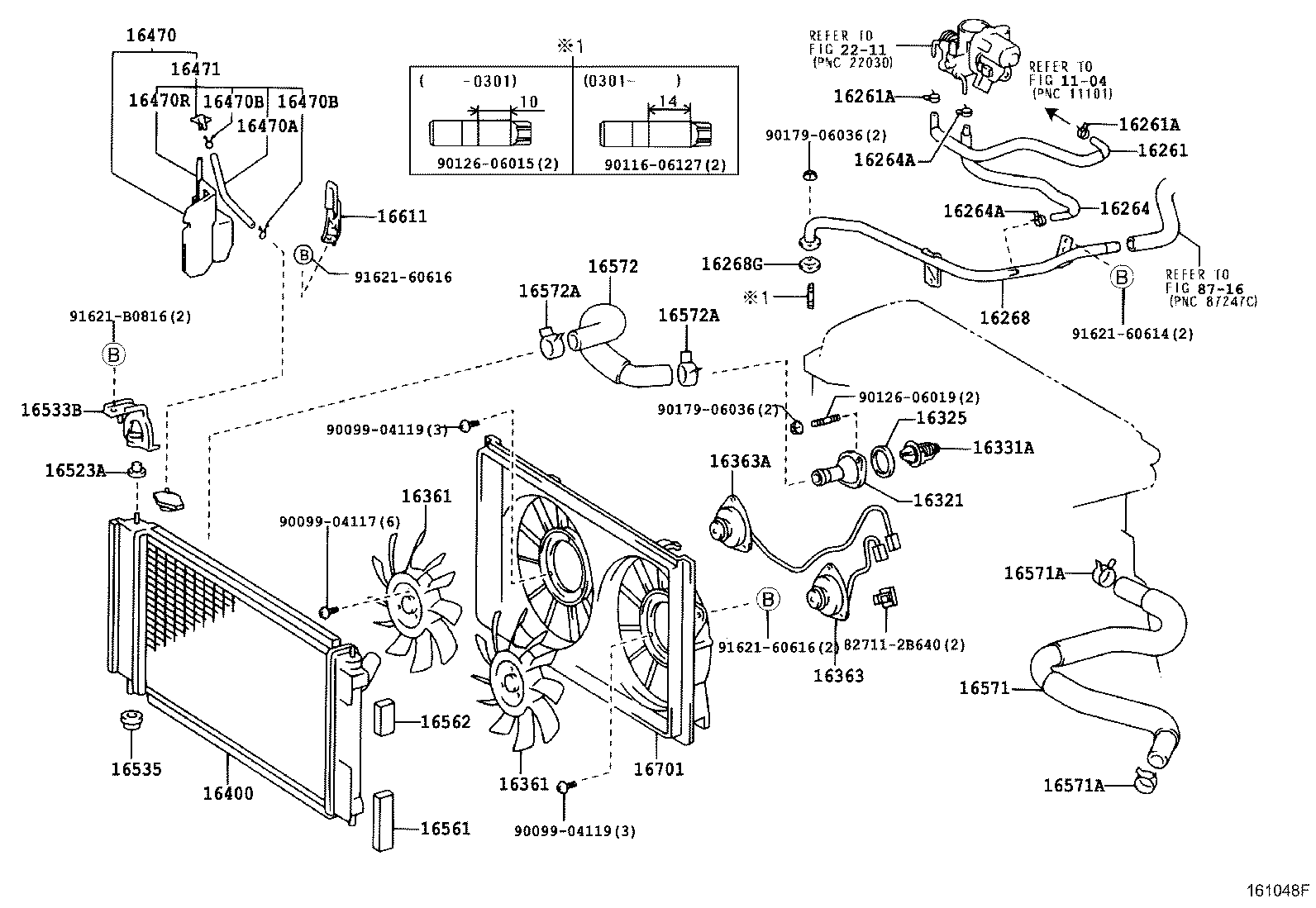 Toyota 16264-21030 HOSE, WATER BY-PASS, NO.2