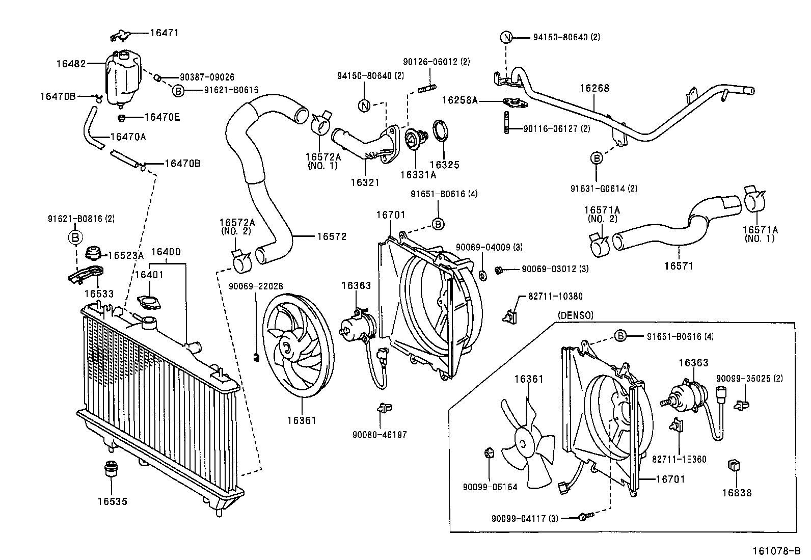 16264-27010 HOSE, WATER BY-PASS, NO.2 product image