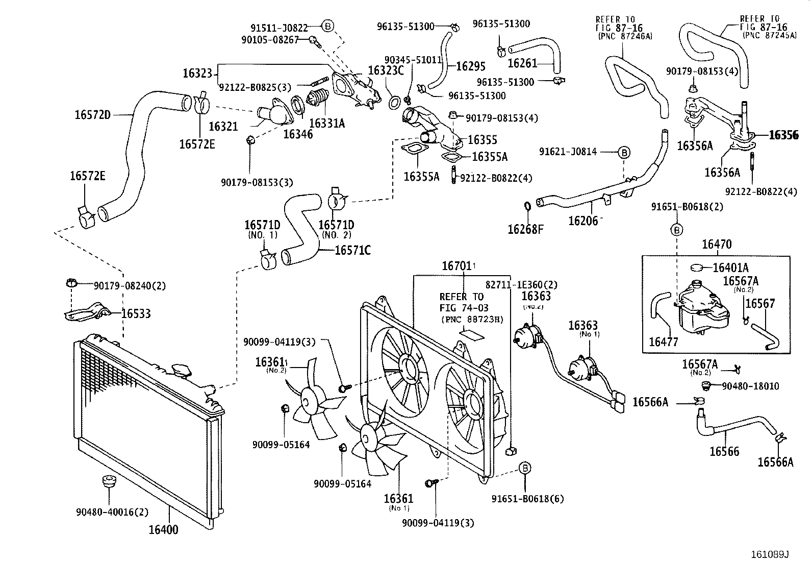 16363-46190 MOTOR, COOLING FAN product image