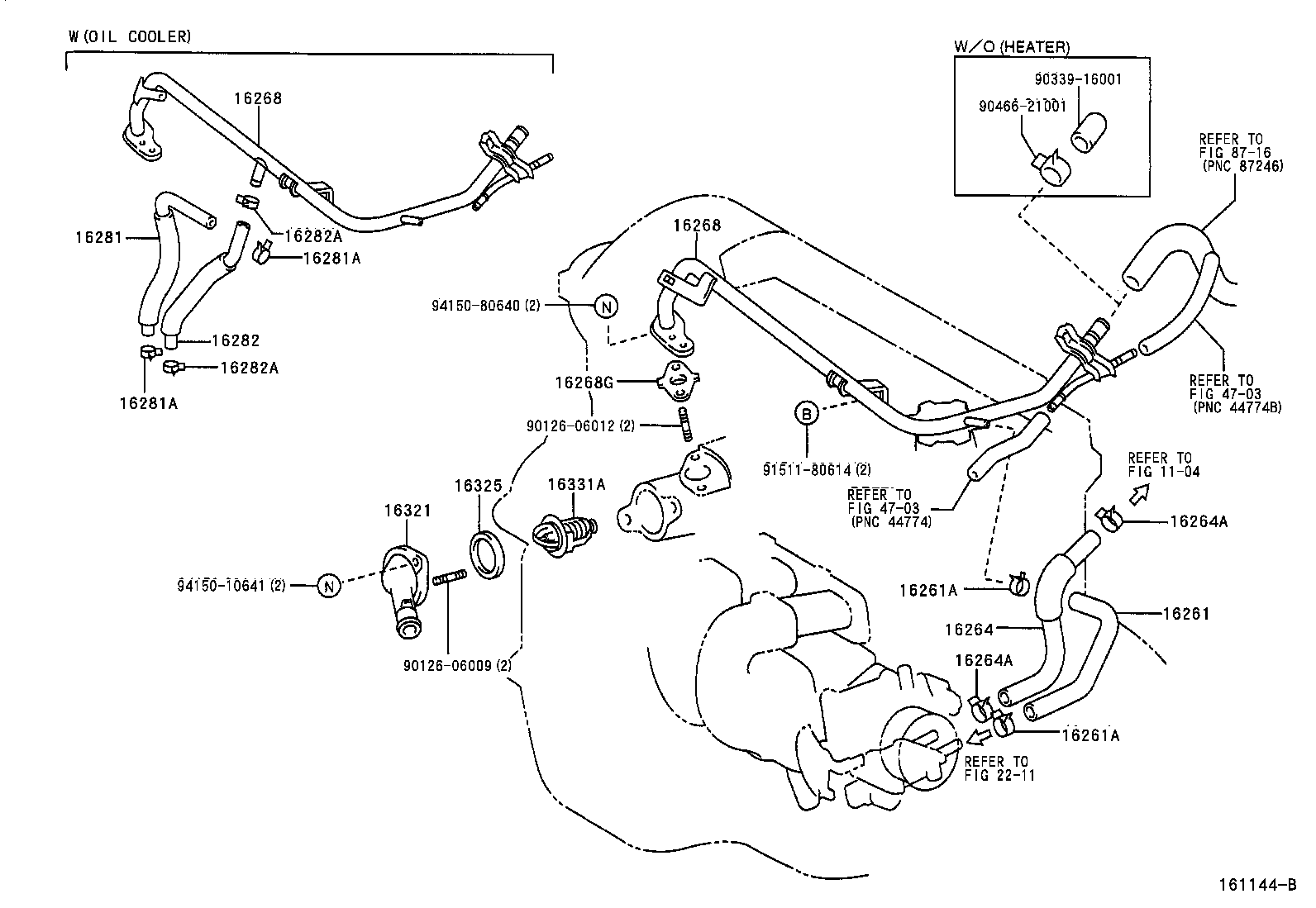 16264-21020 HOSE, WATER BY-PASS, NO.2 product image