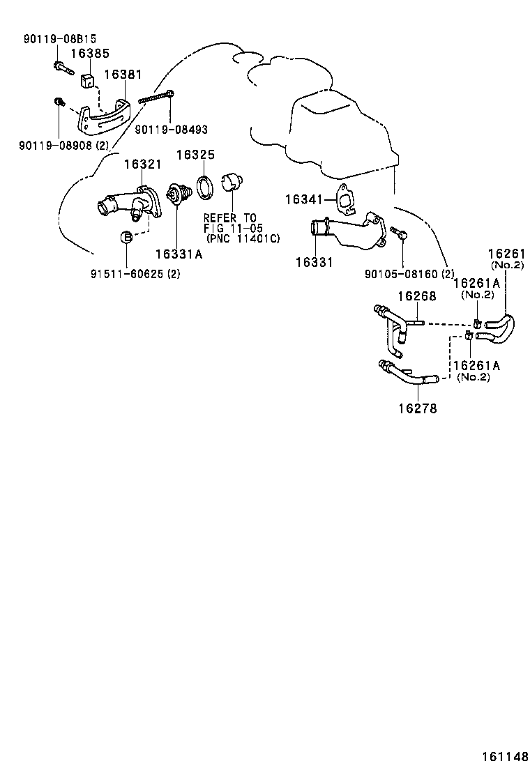 16381-02030 BAR, FAN BELT ADJUSTING product image