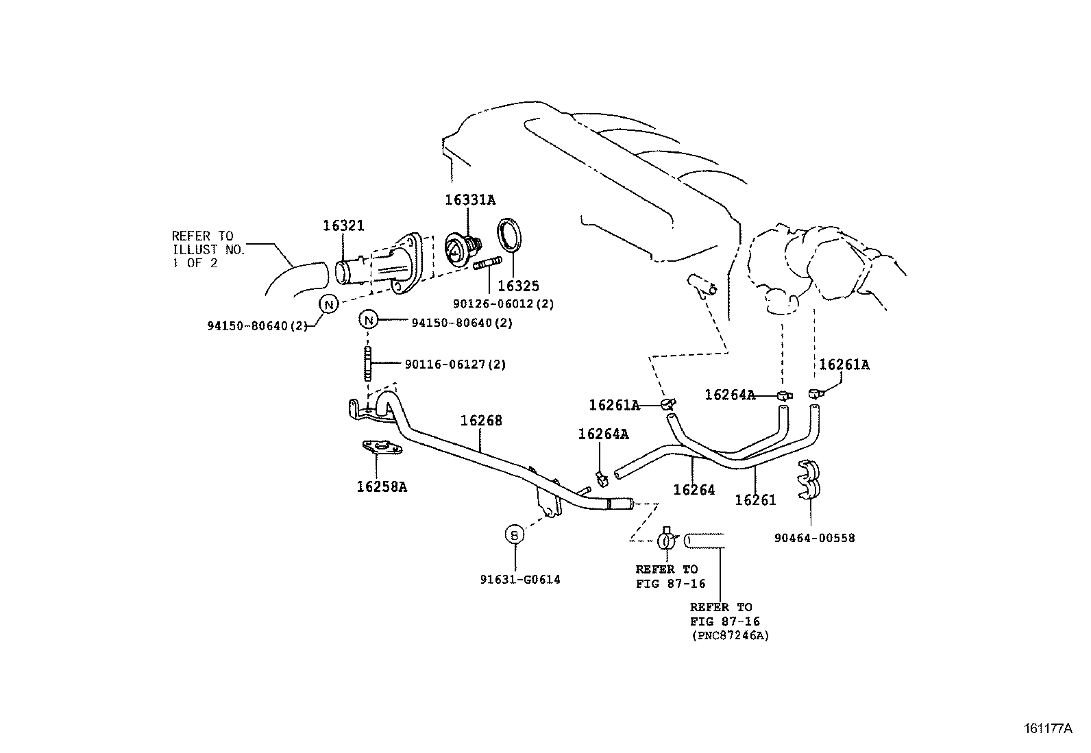 16322-20030 PIPE, WATER INLET product image