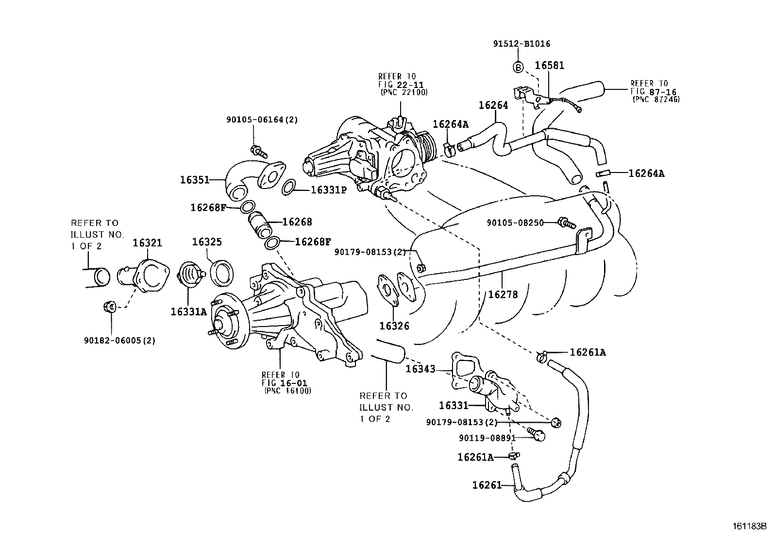 16264-46070 HOSE, WATER BY-PASS, NO.2 product image