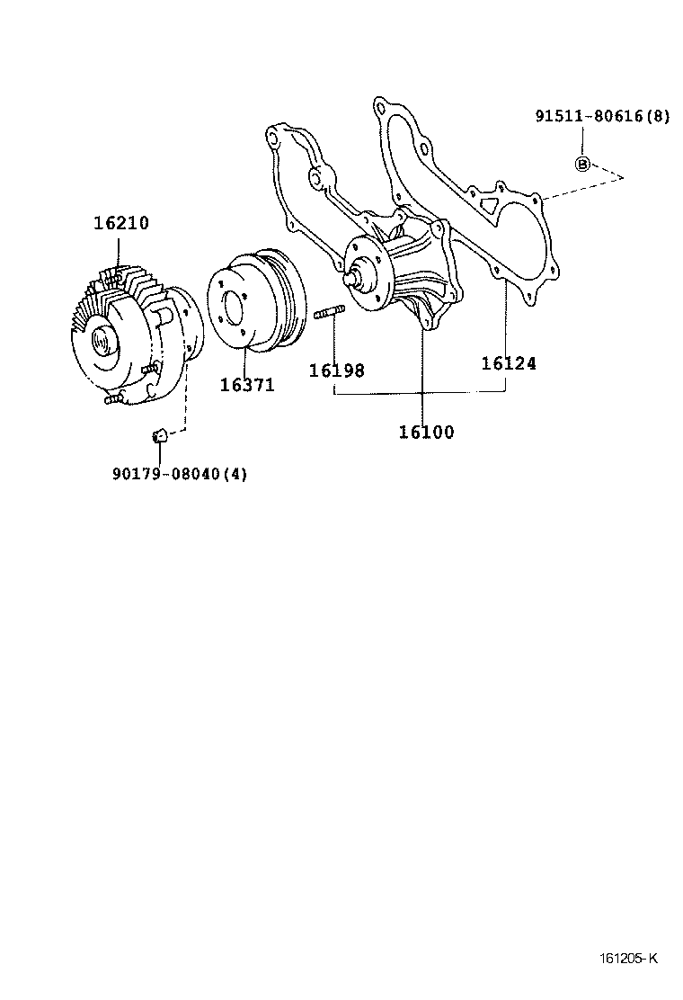 16210-58070 COUPLING ASSY, FLUID product image