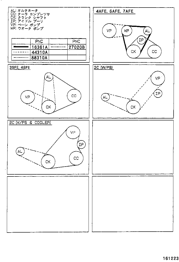 99365-81210 BELT, V (COOLER COMPRESSOR TO CRANKSHAFT PULLEY), NO.1 product image