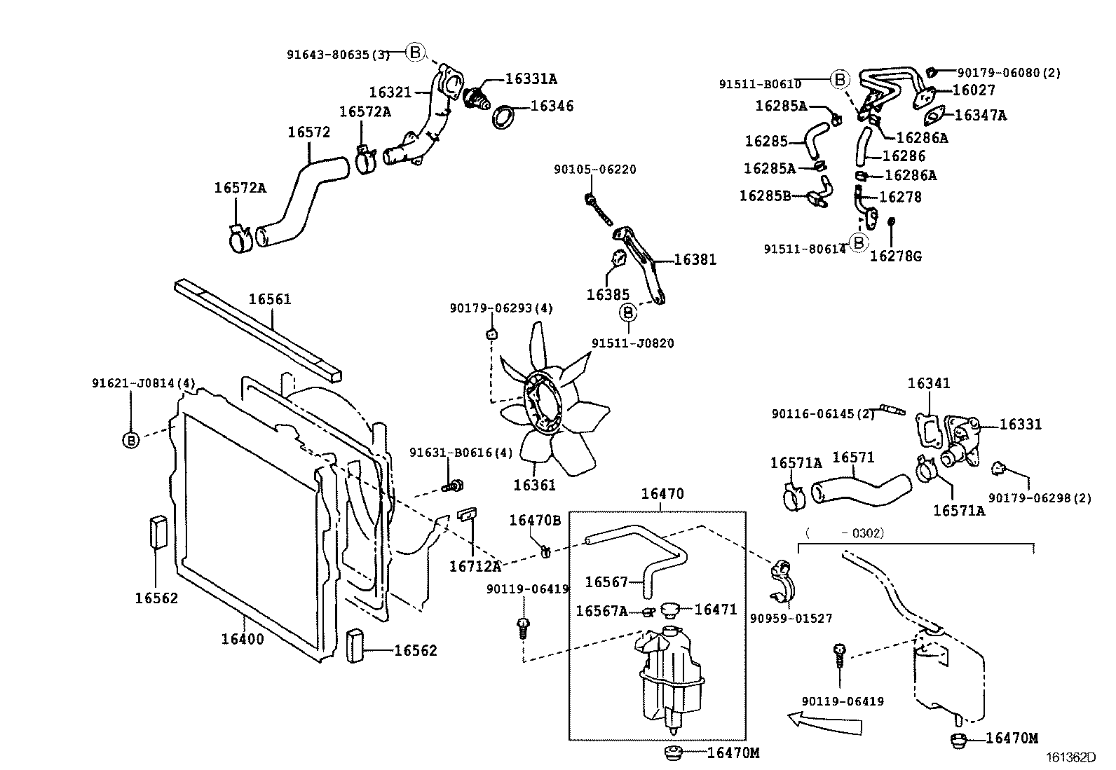 16401-05140 CAP SUB-ASSY, RADIATOR product image