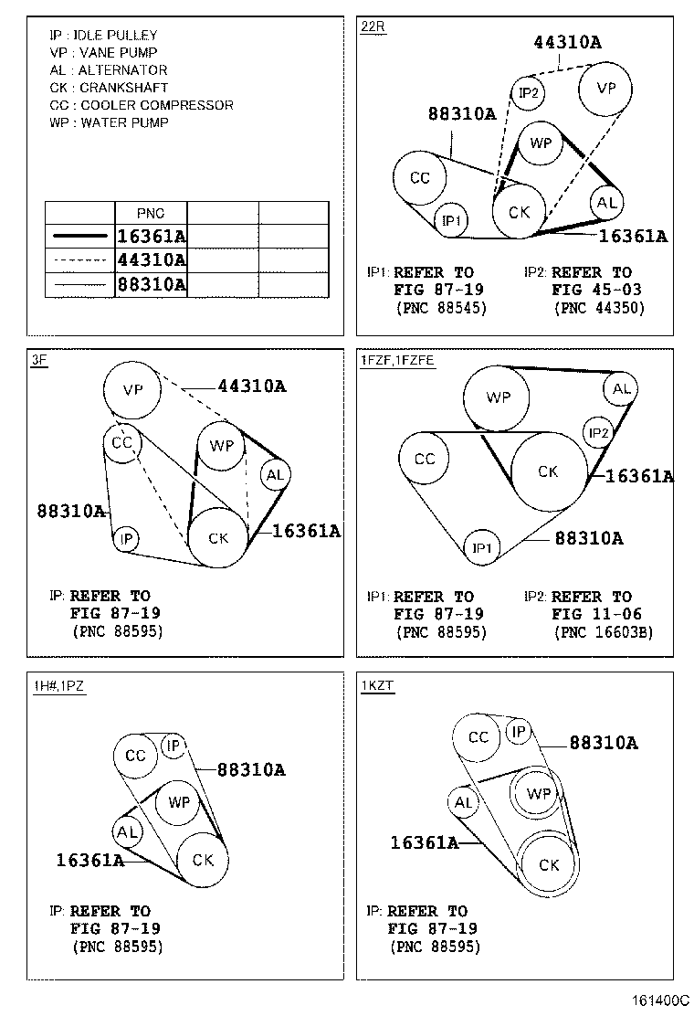 99332-00860 BELT, V (COOLER COMPRESSOR TO CRANKSHAFT PULLEY), NO.1 product image