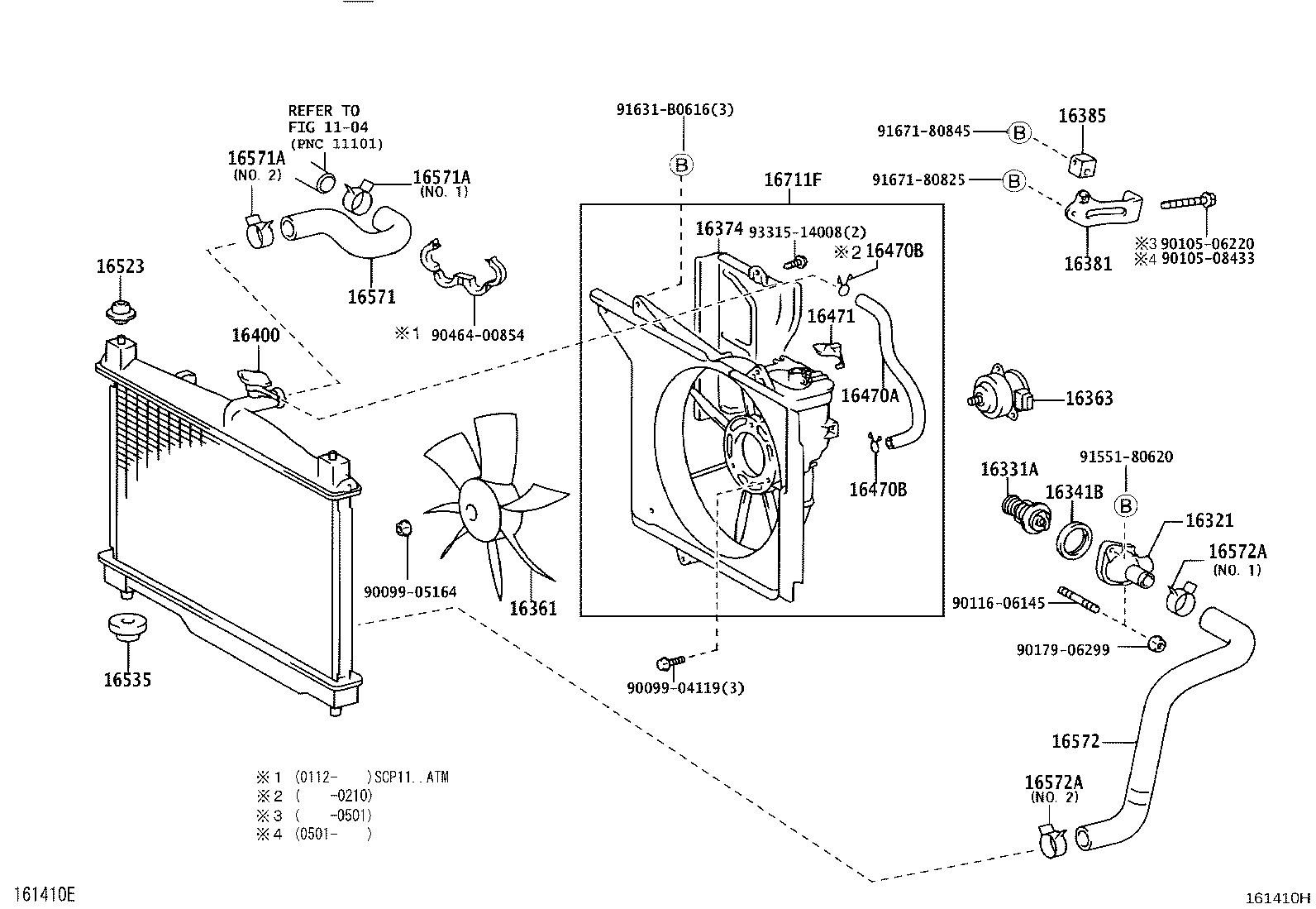 16400-23111 RADIATOR ASSY product image