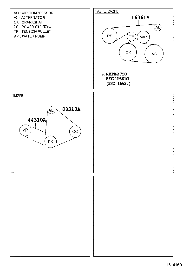 99366-D1040 BELT, V (COOLER COMPRESSOR TO CRANKSHAFT PULLEY), NO.1 product image