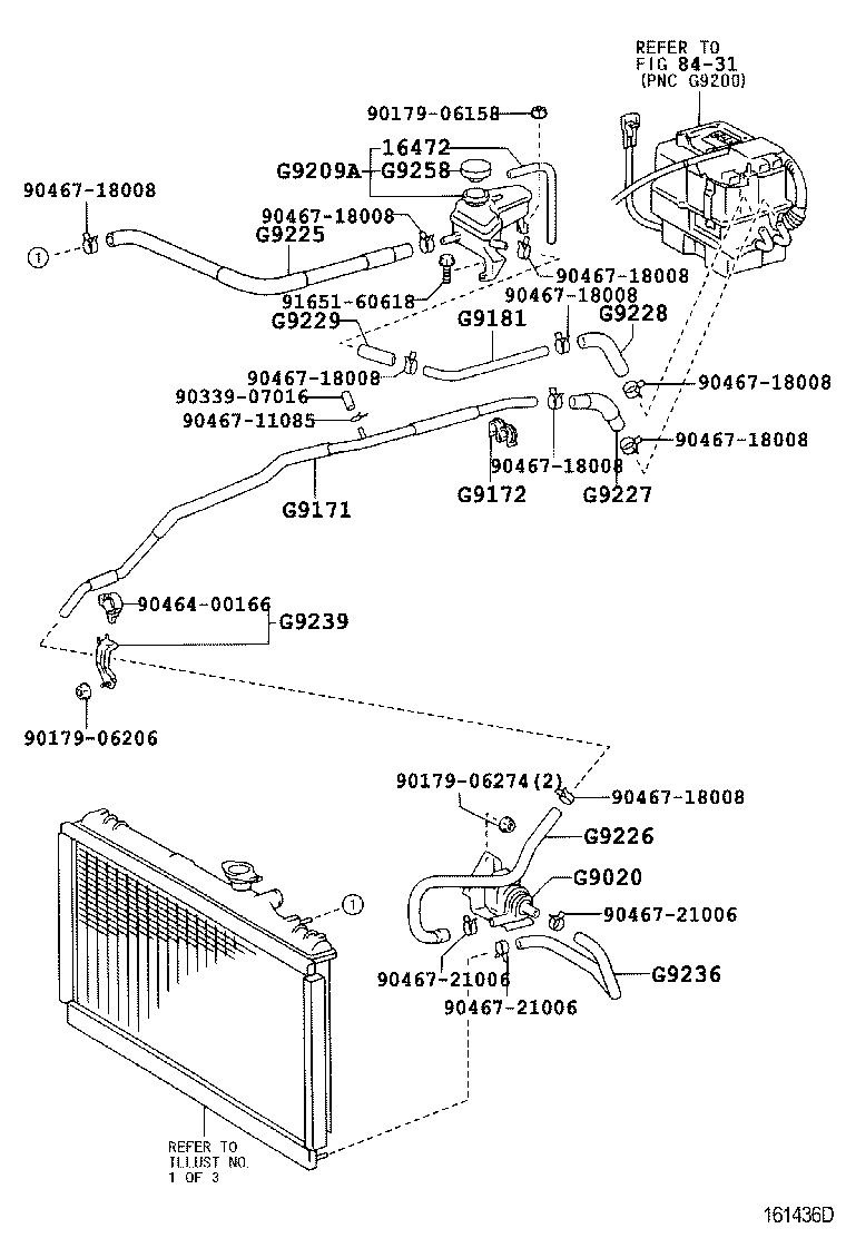 16264-46050 HOSE, WATER BY-PASS, NO.2 product image