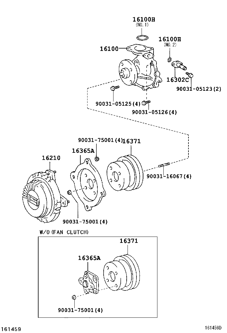 16100-E0151 PUMP ASSY, ENGINE WATER product image