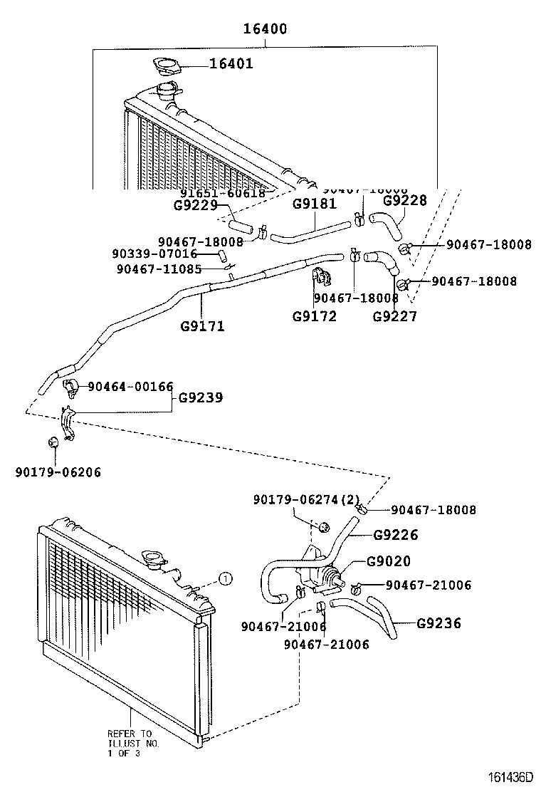 16264-46050 HOSE, WATER BY-PASS, NO.2 product image