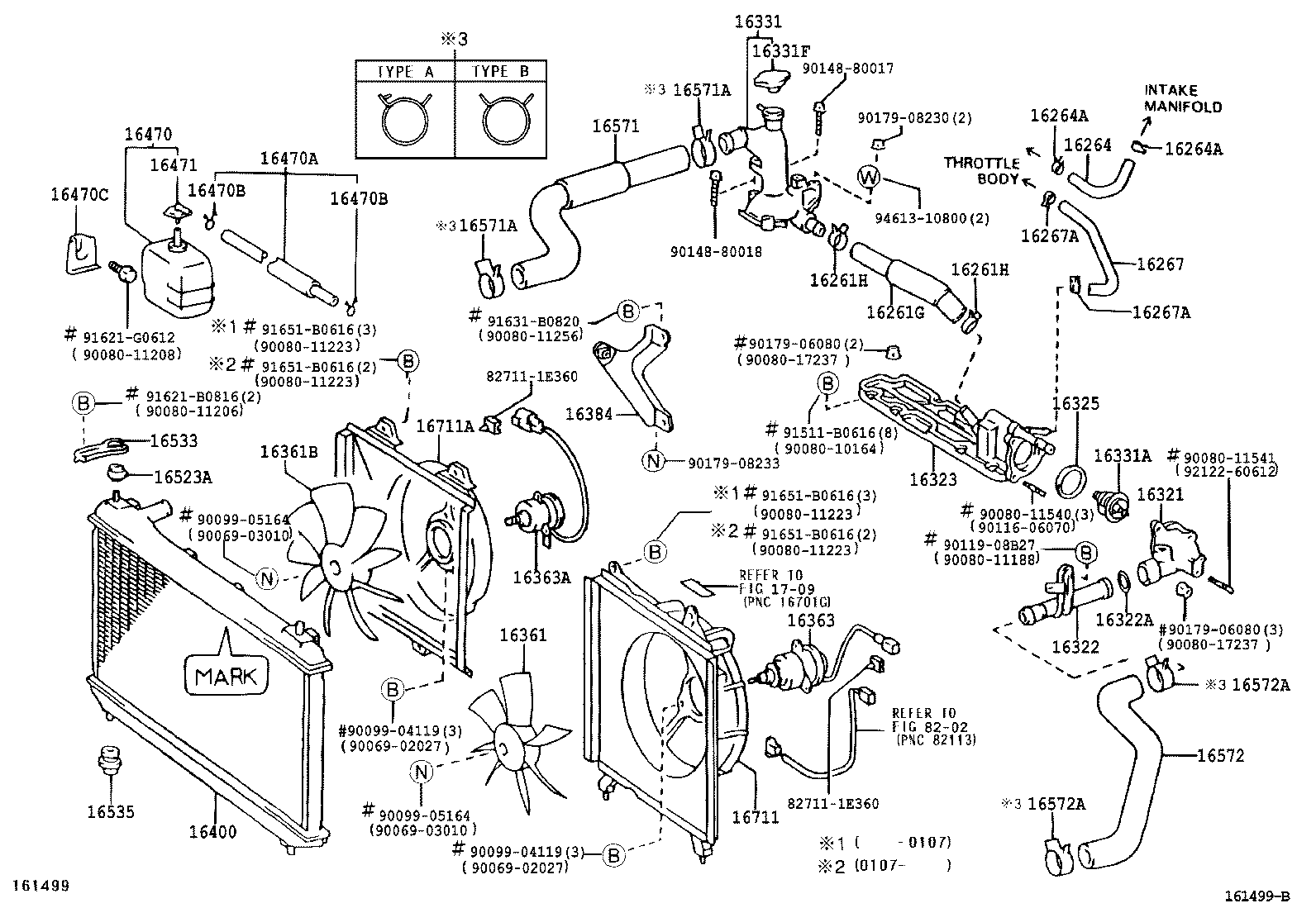 Toyota 16264-0A020 HOSE, WATER BY-PASS, NO.2