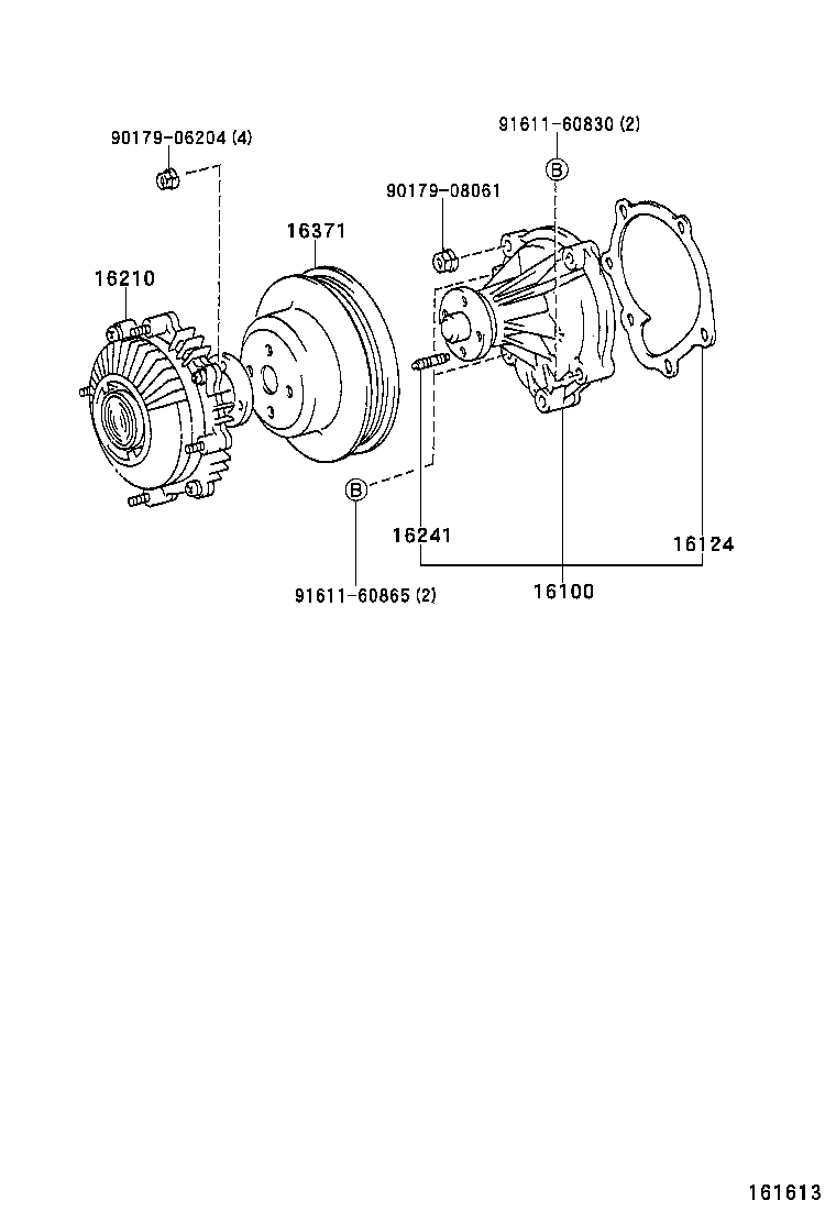 16100-09090 PUMP ASSY, ENGINE WATER product image