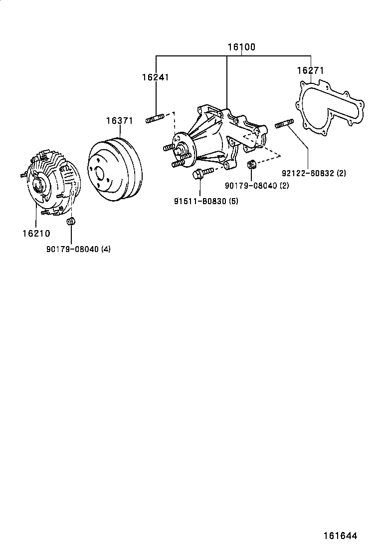 16210-66040 COUPLING ASSY, FLUID product image