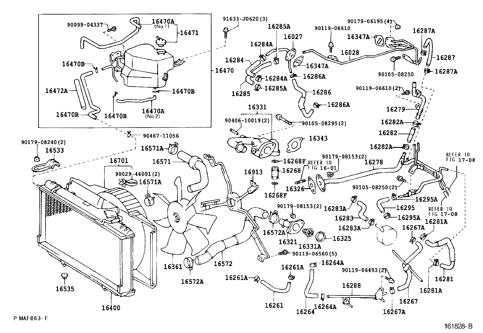 16028-46010 PIPE SUB-ASSY, TURBO WATER, NO.2 product image