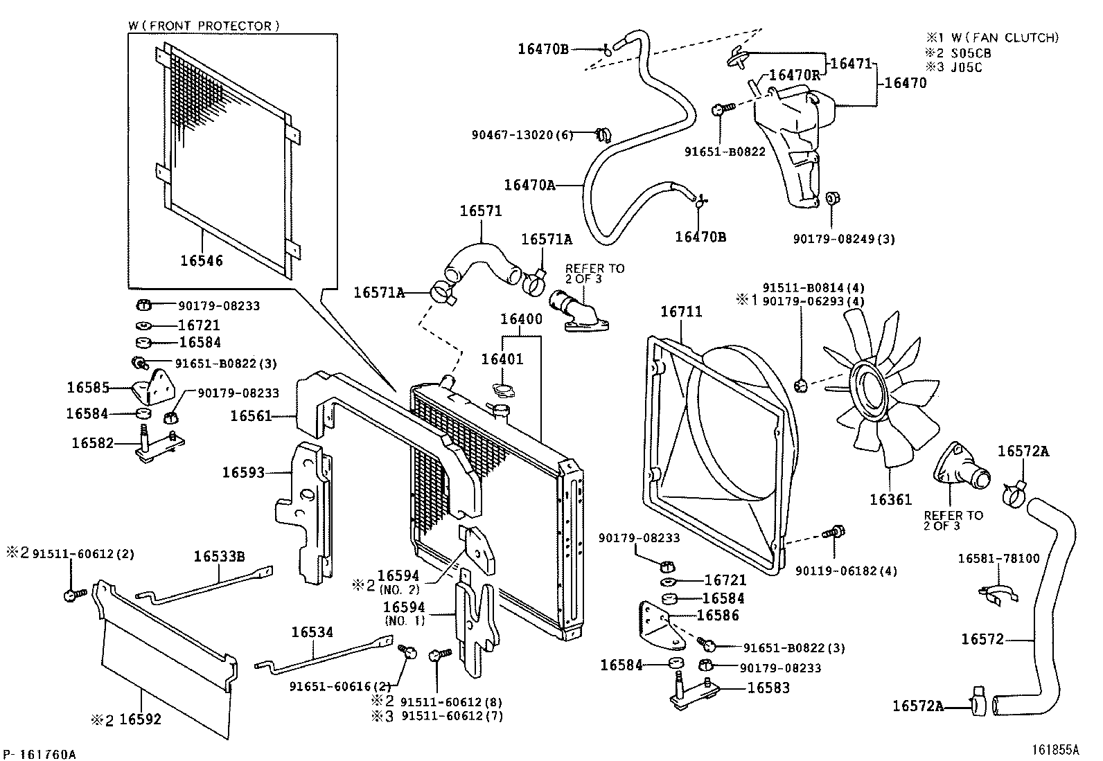 16261-78160 HOSE, WATER BY-PASS, NO.2 product image