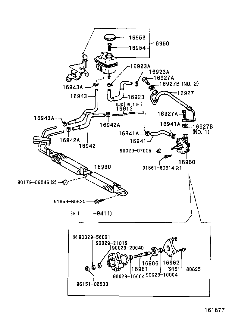 16028-46010 PIPE SUB-ASSY, TURBO WATER, NO.2 product image