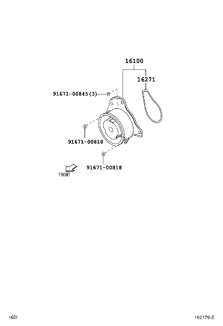 16100-97234 PUMP ASSY, ENGINE WATER product image