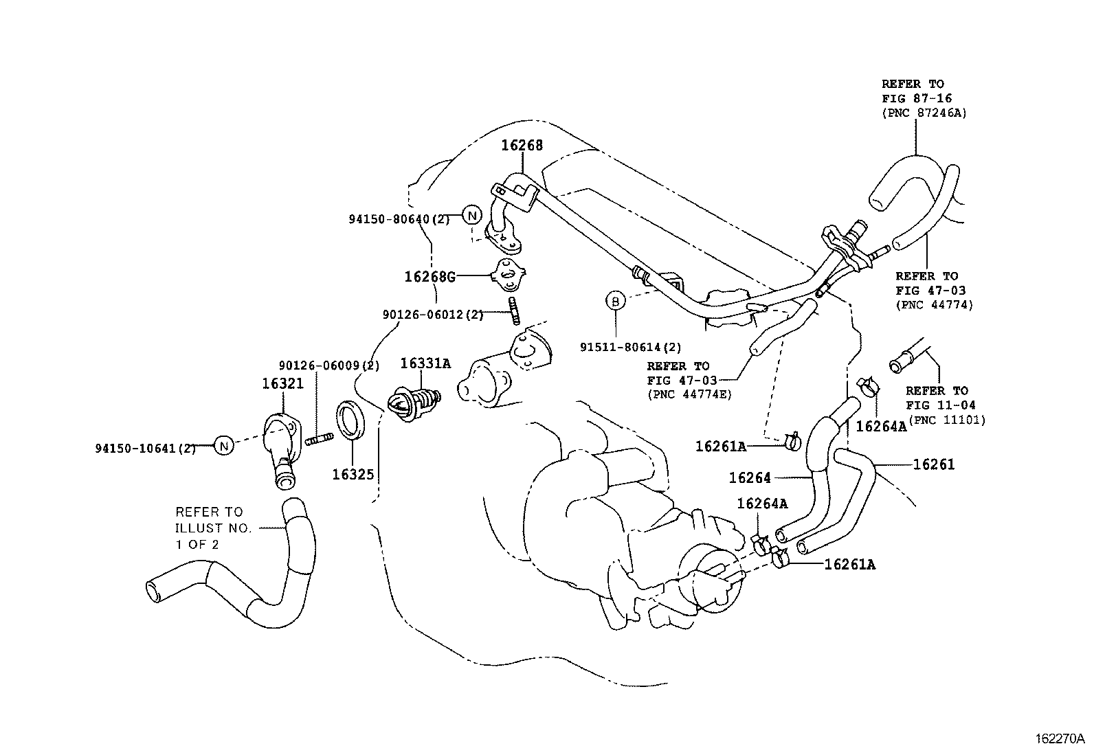 16572-21040 HOSE, RADIATOR, OUTLET product image