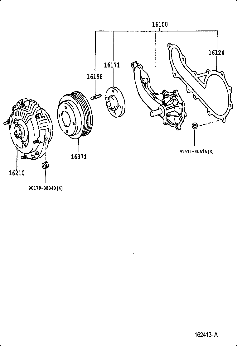 16210-75090 COUPLING ASSY, FLUID product image