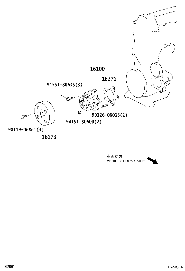 16604-26010 PULLEY SUB-ASSY, IDLER, NO.2 product image