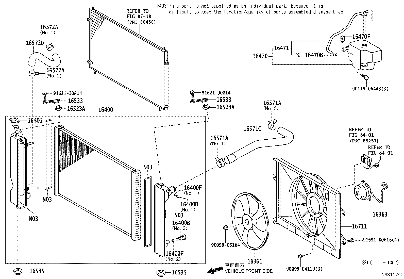 16264-0T030 HOSE, WATER BY-PASS, NO.2 product image