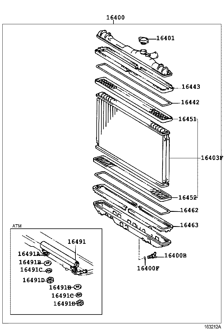 16261-55010 HOSE, WATER BY-PASS product image