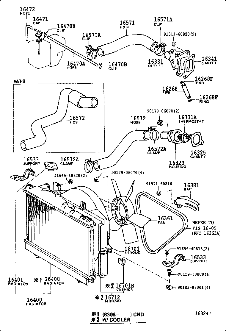 16363-28010 MOTOR, COOLING FAN product image