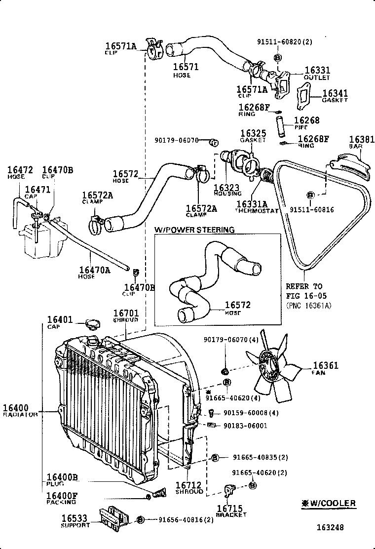 16363-28010 MOTOR, COOLING FAN product image
