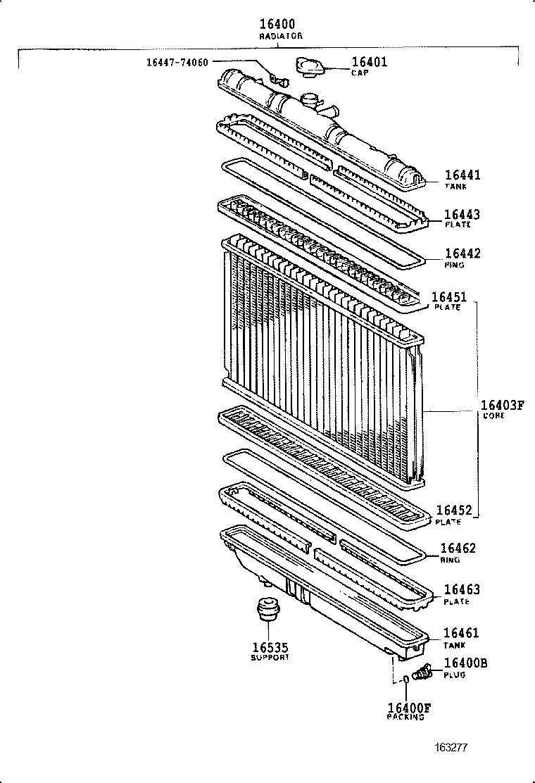16400-74300 RADIATOR ASSY product image