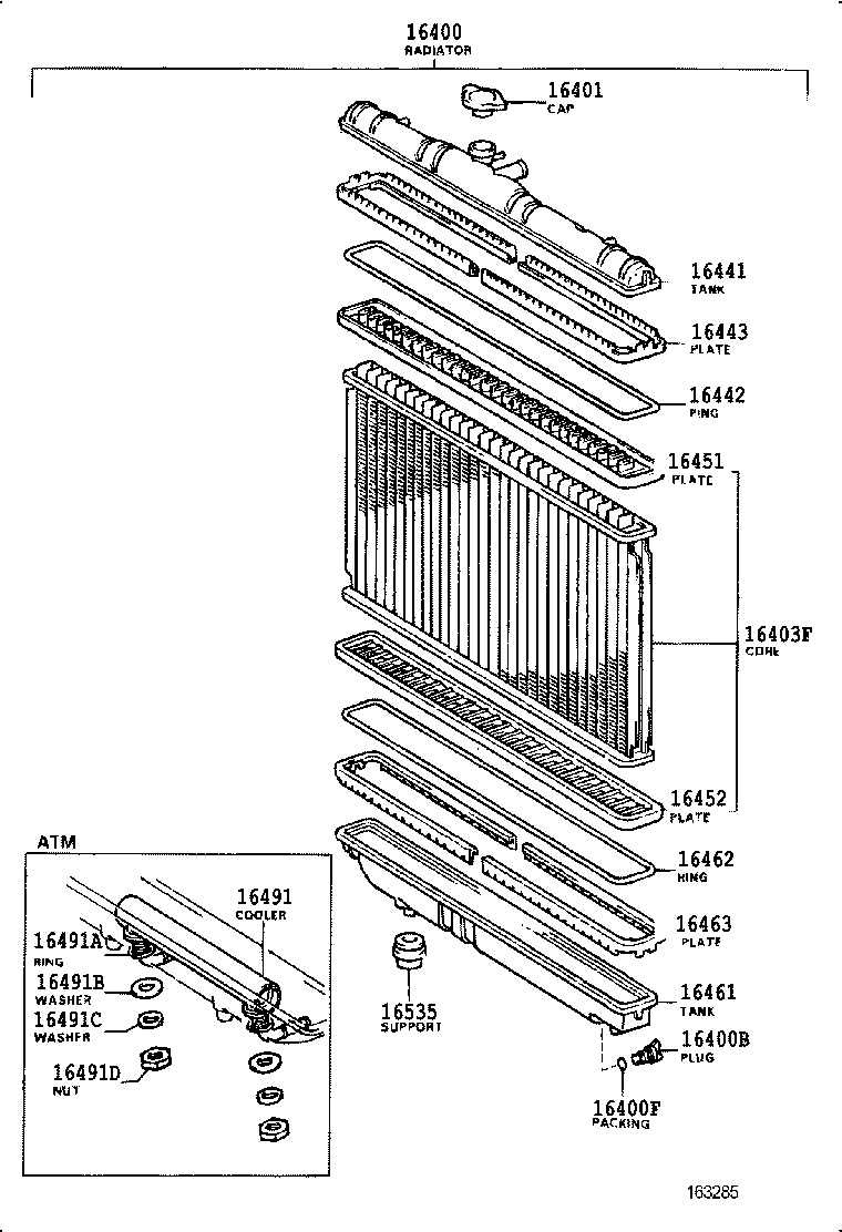 16400-74080 RADIATOR ASSY product image